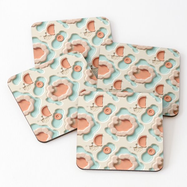 Item preview,  Organic Lagoon Abstract Pattern | Coastal Earth Tone Seamless Repeat designed and sold by AnimalAirtistry.