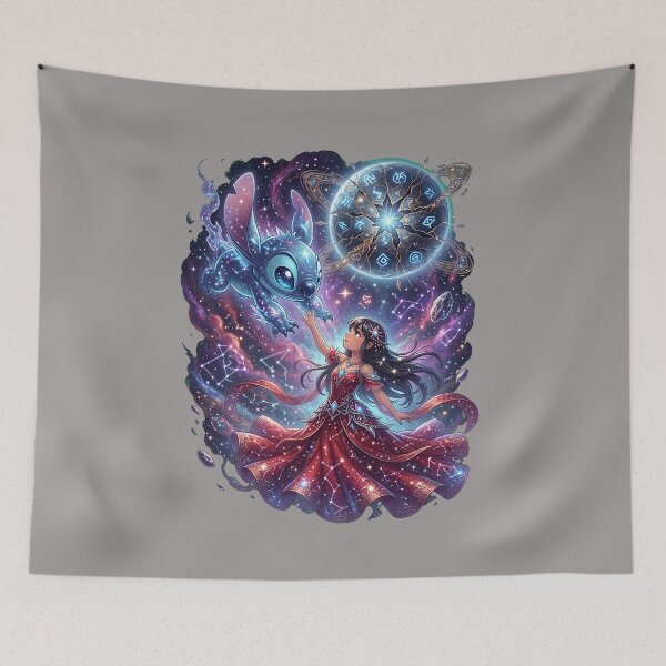 Item preview, Lilo and Stitch Touching Moon Cosmic Love-13 designed and sold by ErkanKadioglu.