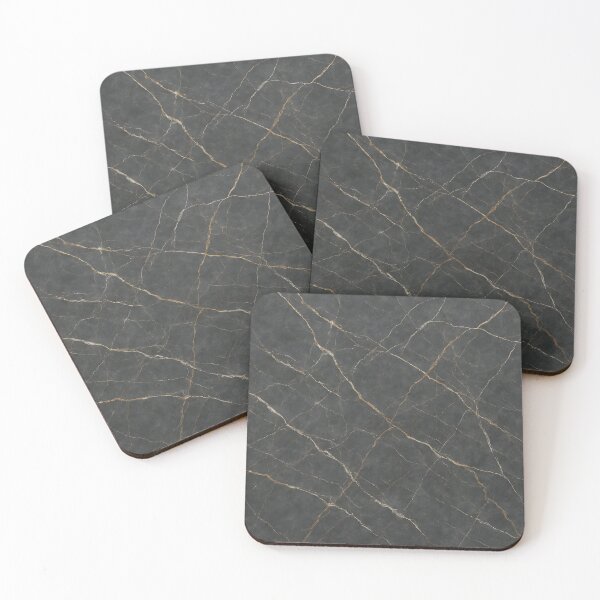 Item preview, Dramatic close-up of dark charcoal marble with gold veining designed and sold by homydesign.