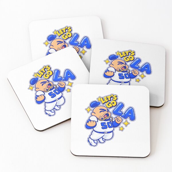 Item preview, Cute Chibi Baseball Player Number 50 Lets Go LA Graphic Art designed and sold by EdenChampl.
