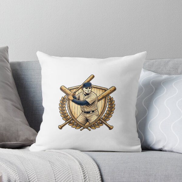 Item preview, Vintage Masked Baseball Player Shield Emblem Graphic Art designed and sold by EdenChampl.
