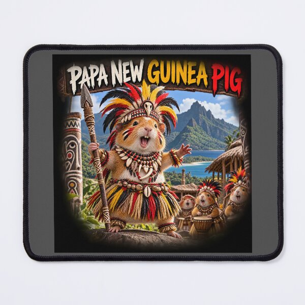 Item preview, Papa New Guinea Pig – Tropical Guinea Pig Pun designed and sold by Hornace88studio.