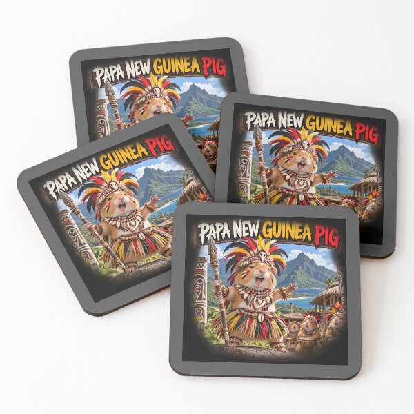 Item preview, Papa New Guinea Pig – Tropical Guinea Pig Pun designed and sold by Hornace88studio.