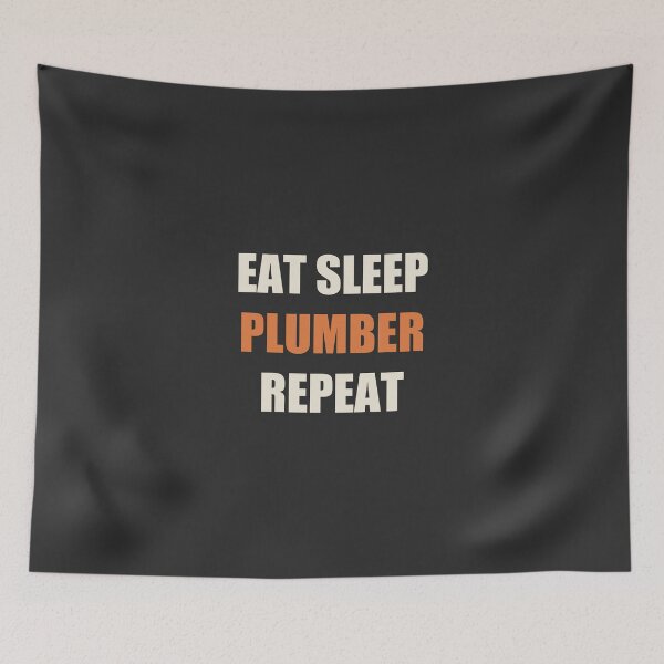 Item preview, Eat Sleep Plumber Repeat - Plumber designed and sold by RetroThreadWorks.