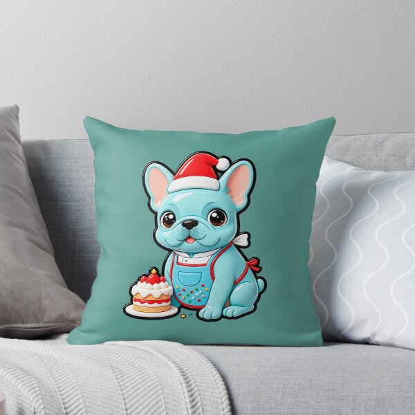 Item preview, Santa Baker Blue Bulldog designed and sold by Raloel Art.