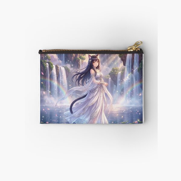 Item preview, Cat woman Anime Style in Magical Waterfall City designed and sold by Prestons Corner.