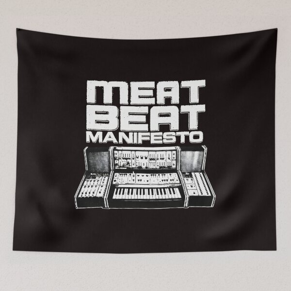 Item preview, Meat Beat Manifesto Synth Retro Electronic Music Art designed and sold by Millle-Feuye.