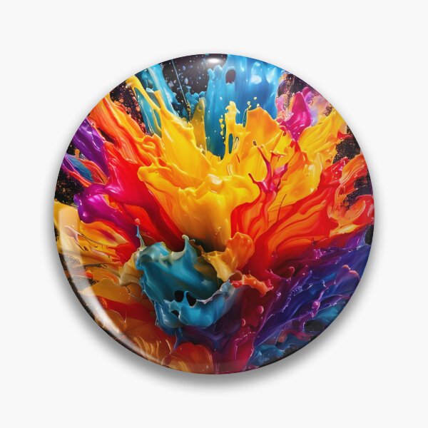 Item preview, A vibrant explosion of colorful paints against a dark background, creating a dynamic abstract form with splatters and a sense of movement designed and sold by homydesign.