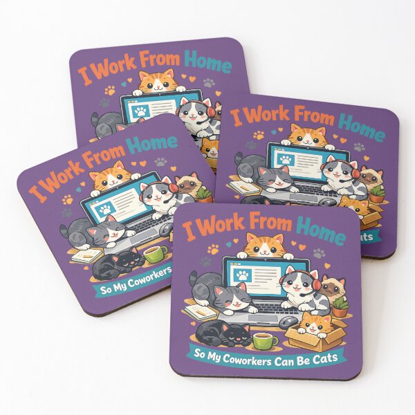 Item preview, I Work From Home So My Coworkers Can Be Cats | Funny Remote Work Office Humor designed and sold by DesignHouse07.