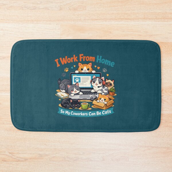 Item preview, I Work From Home So My Coworkers Can Be Cats | Funny Remote Work Office Humor designed and sold by DesignHouse07.