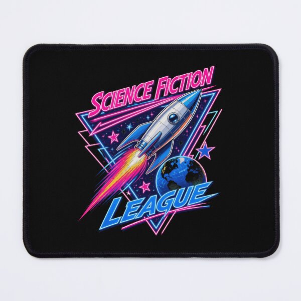Item preview, Retro Sci-Fi Rocket Launch League Badge designed and sold by godivagome.