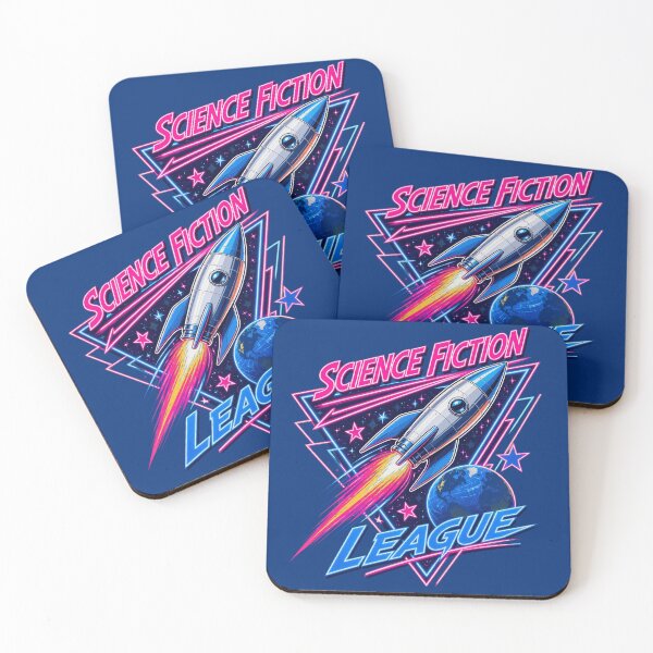 Item preview, Retro Sci-Fi Rocket Launch League Badge designed and sold by godivagome.