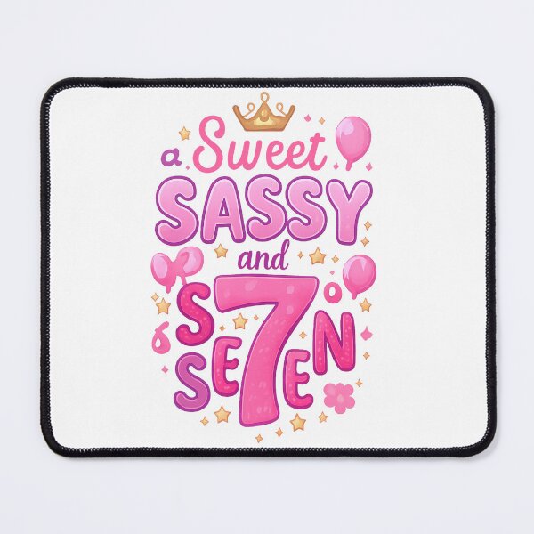 Item preview, Cute 7th Birthday Princess T-Shirt, Sweet Sassy and Seven Gift t-shirt designed and sold by munir-tt-shirt.