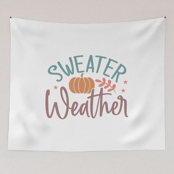Item preview, Sweater Weather Cute Pastel Pumpkin Fall Autumn Quote designed and sold by Creative Spark.