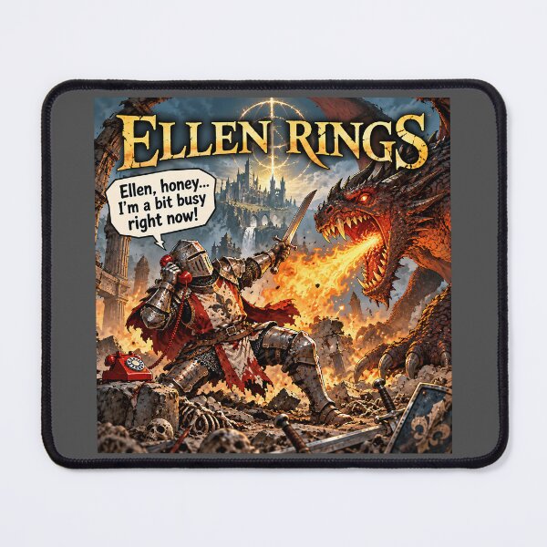 Item preview, Ellen Rings – Knight vs Dragon Phone Call designed and sold by Hornace88studio.