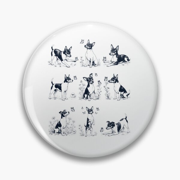 Item preview, Vintage Rat Terrier with Butterfly Flower Dog Lover designed and sold by dian-rody-crest.