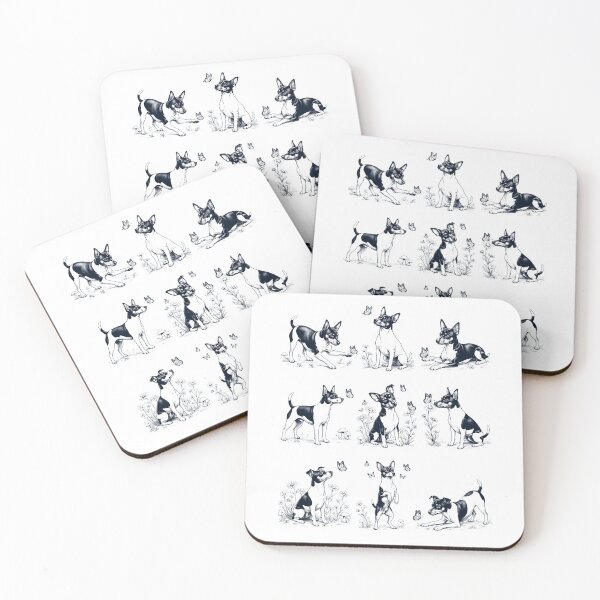 Item preview, Vintage Rat Terrier with Butterfly Flower Dog Lover designed and sold by dian-rody-crest.