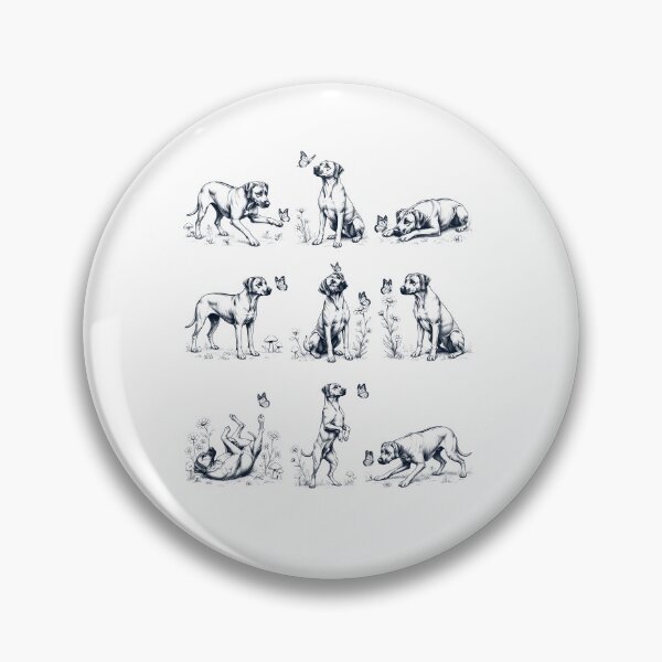 Item preview, Vintage Rhodesian Ridgeback with Butterfly Flower Dog Lover designed and sold by dian-rody-crest.