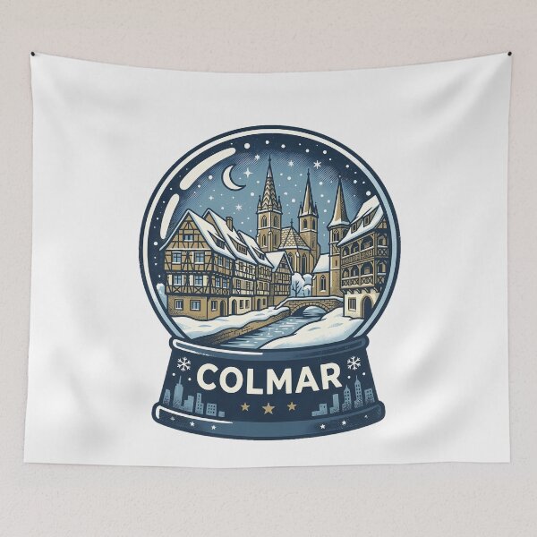Item preview, Vintage Colmar Snow Globe Travel Badge designed and sold by k3rstman1.