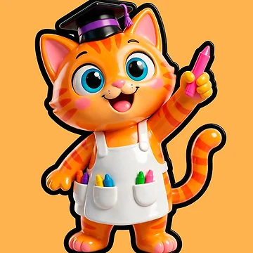 Artwork thumbnail, Graduation Artist Cat by Raloel Art