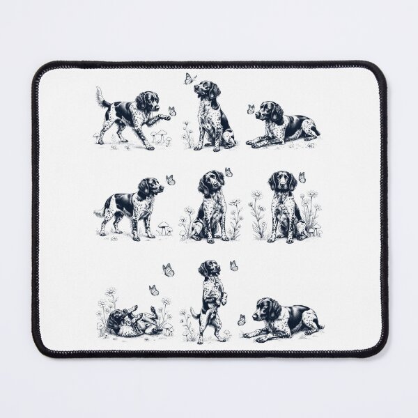 Item preview, Vintage Small Munsterlander Pointer with Butterfly Flower Dog Lover designed and sold by dian-rody-crest.