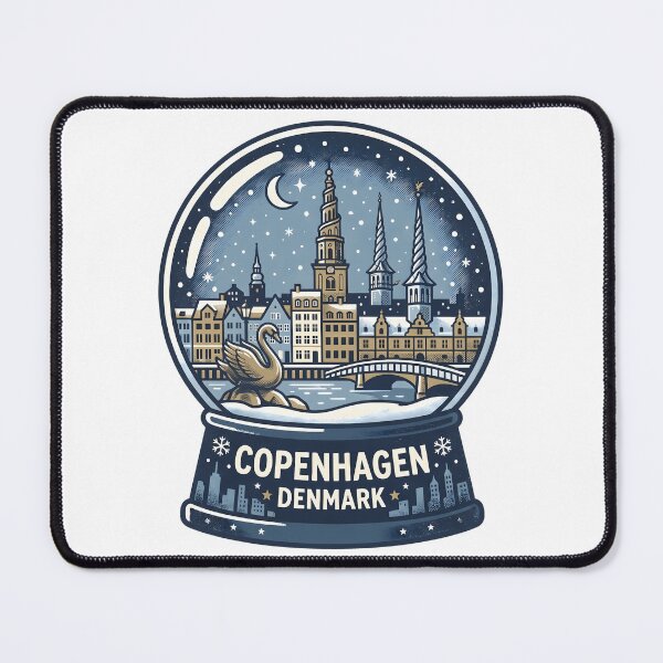 Item preview, Vintage Copenhagen Snow Globe Travel Badge designed and sold by k3rstman1.