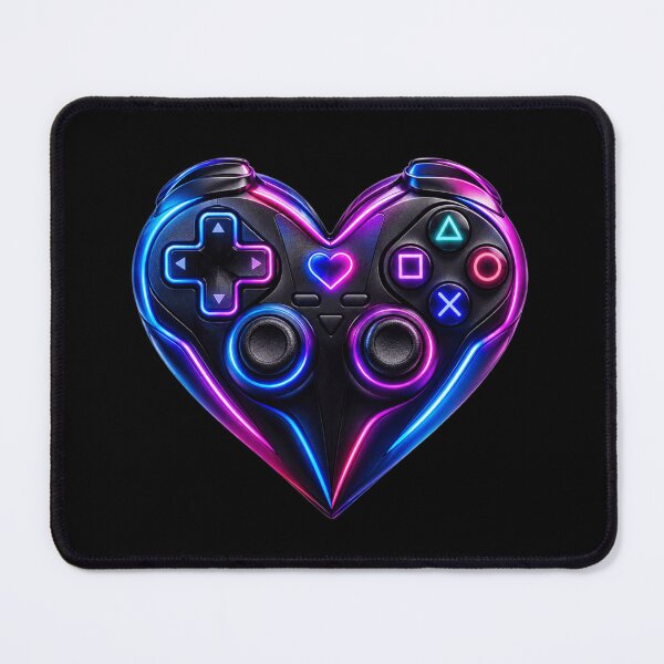 Item preview, Neon Gaming Controller Heart Gamer Art designed and sold by HEARTSIGNAL.