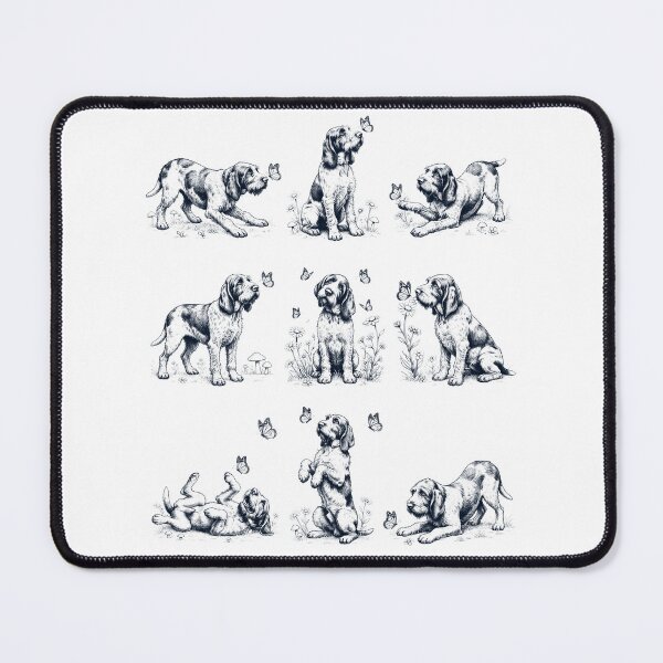 Item preview, Vintage Spinone Italiano with Butterfly Flower Dog Lover designed and sold by dian-rody-crest.