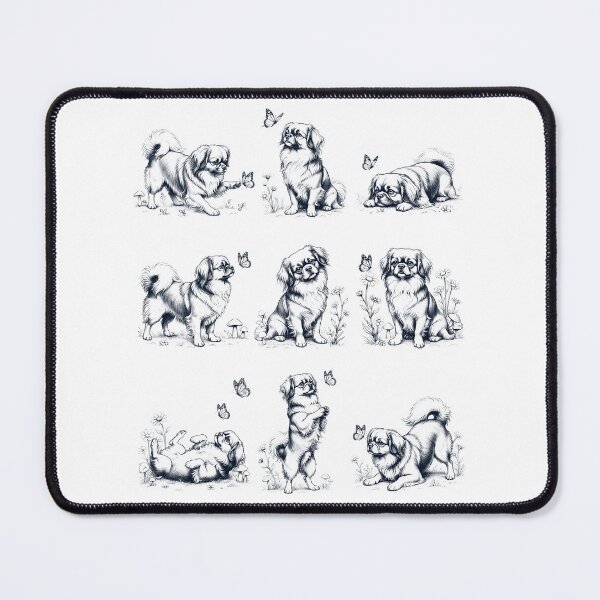 Item preview, Vintage Tibetan Spaniel with Butterfly Flower Dog Lover designed and sold by dian-rody-crest.