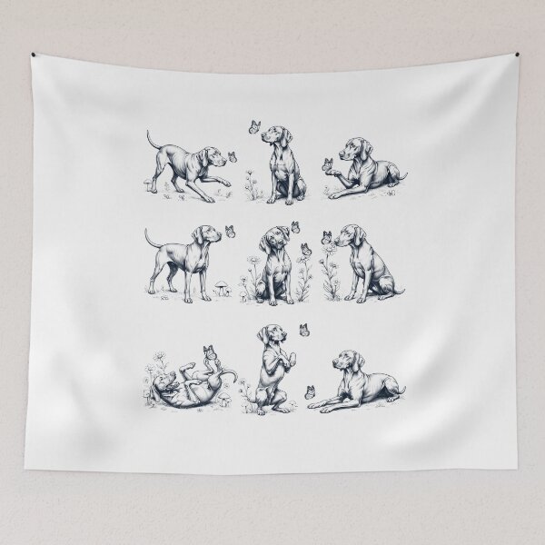 Item preview, Vintage Vizsla with Butterfly Flower Dog Lover designed and sold by dian-rody-crest.