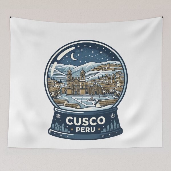 Item preview, Vintage Cusco Snow Globe Travel Badge designed and sold by k3rstman1.