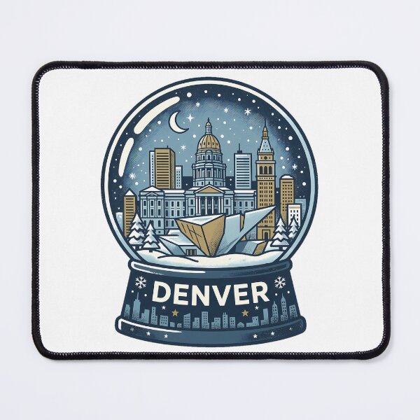 Item preview, Vintage Denver Snow Globe Travel Badge designed and sold by k3rstman1.