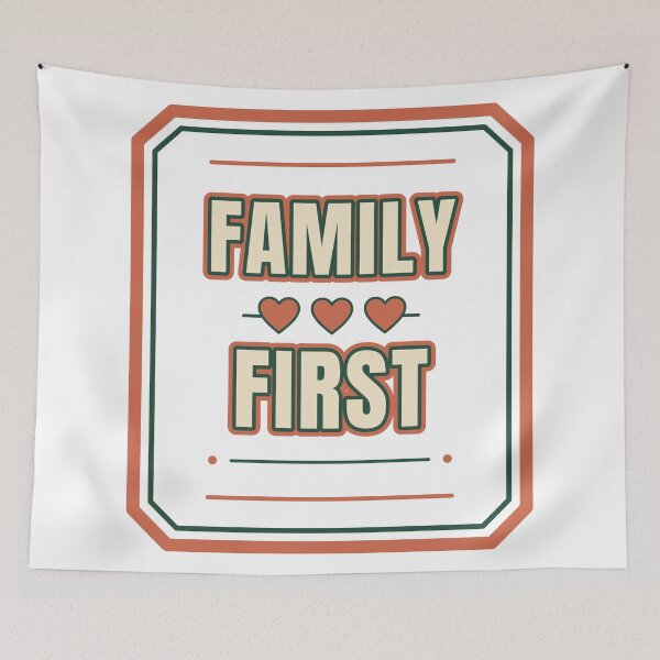 Item preview, Family First Linked Hearts Badge designed and sold by Urban Clothes Market.