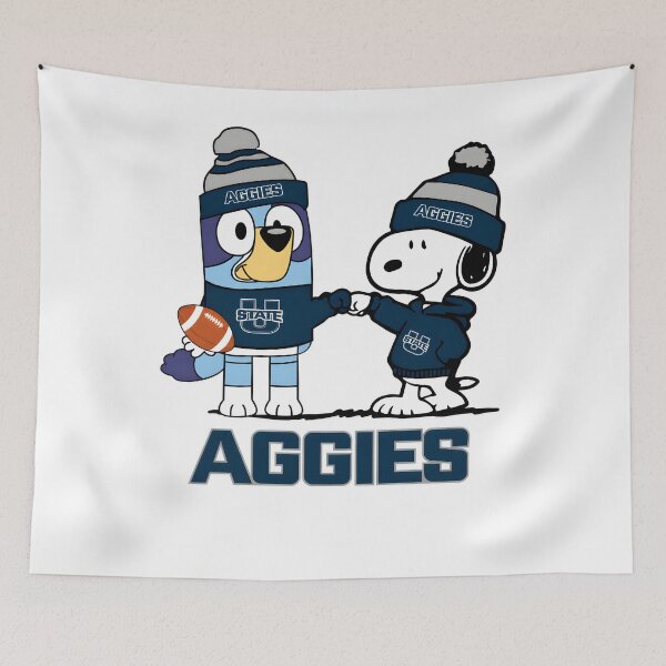 Item preview, Utah State Aggies x Snoopy Bluey Christmas Football NCAA designed and sold by Kleinpixel.