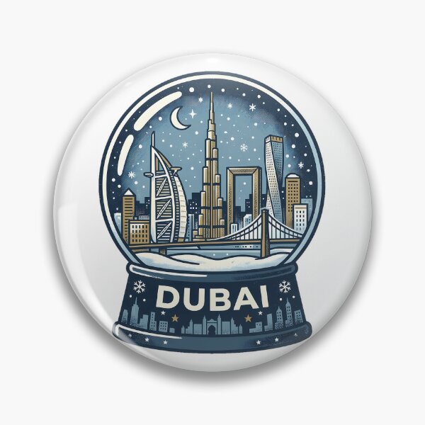 Item preview, Vintage Dubai Snow Globe Travel Badge designed and sold by k3rstman1.