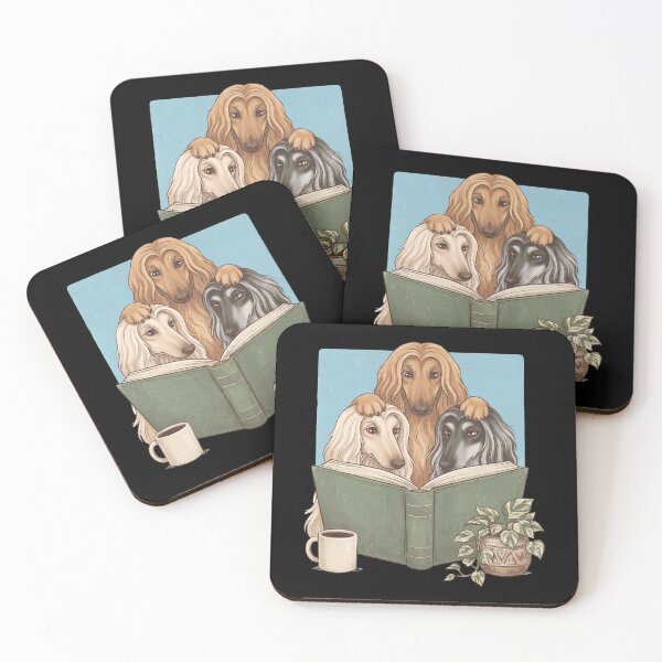 Item preview, Vintage Afghan Hound Reading Book Funny Dog Lover designed and sold by dian-rody-crest.
