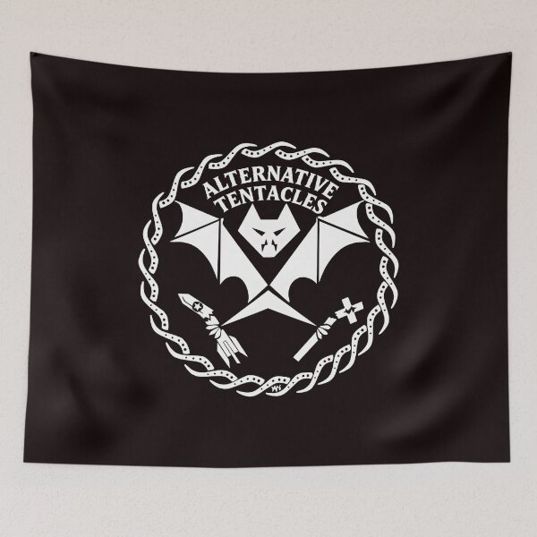 Item preview, Alternative Tentacles Bat Rocket Cross Emblem designed and sold by QueenLeachqq.
