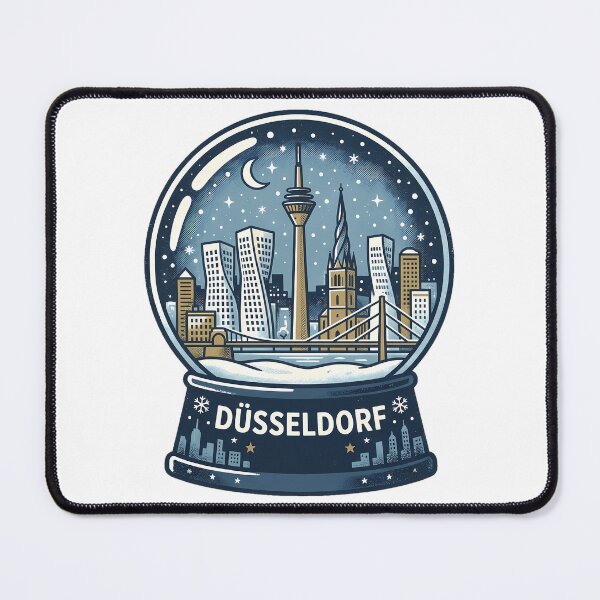 Item preview, Vintage Düsseldorf Snow Globe Travel Badge designed and sold by k3rstman1.
