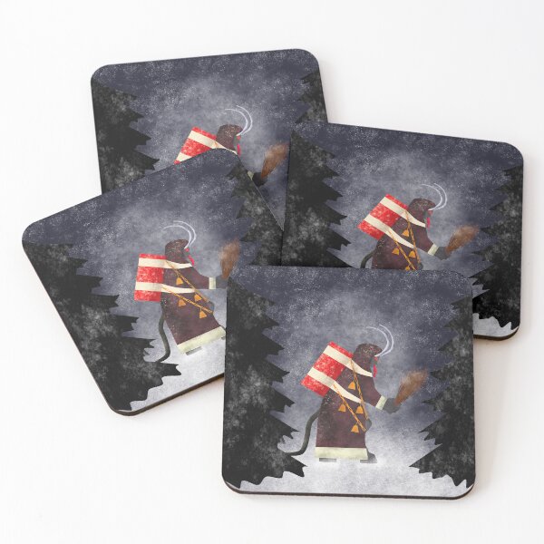 Item preview, Krampus Walking Outside in the Night Snow designed and sold by Juan Cuellar Ghostly Artwork.
