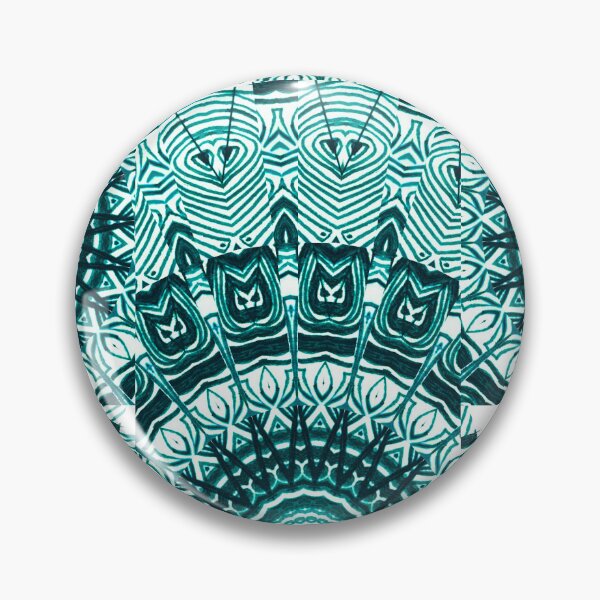 Item preview, Aquamarine Mandala: Cosmic rays and stylized waves designed and sold by ExiniaNullPunktNull.