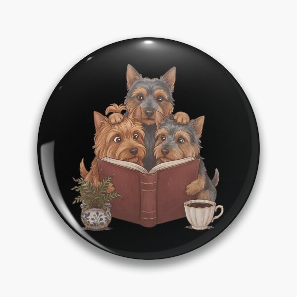 Item preview, Vintage Australian Terrier Reading Book Funny Dog Lover designed and sold by dian-rody-crest.