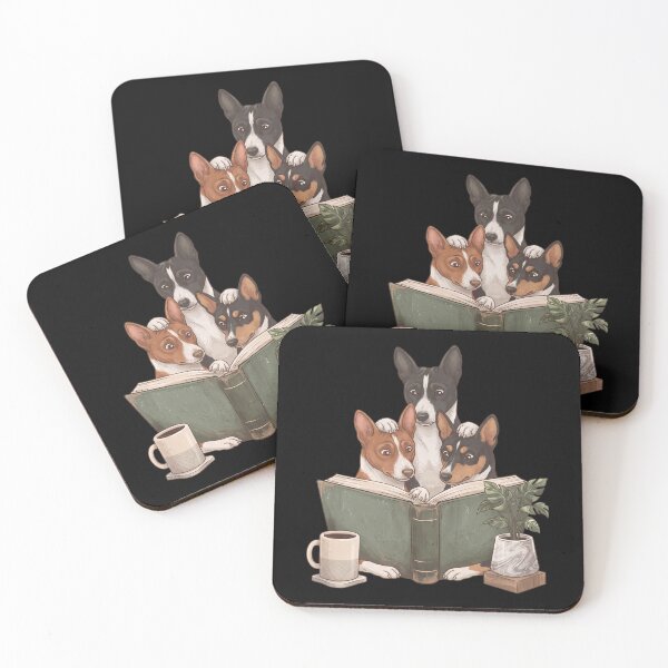 Item preview, Vintage Basenji Reading Book Funny Dog Lover designed and sold by dian-rody-crest.
