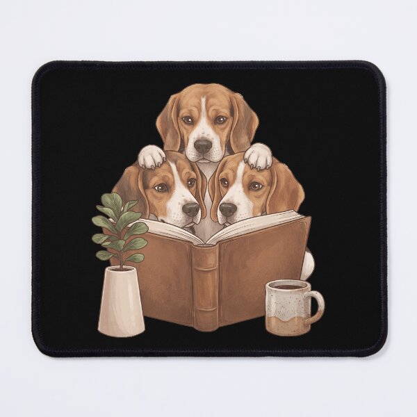 Item preview, Vintage Beagle Reading Book Funny Dog Lover designed and sold by dian-rody-crest.
