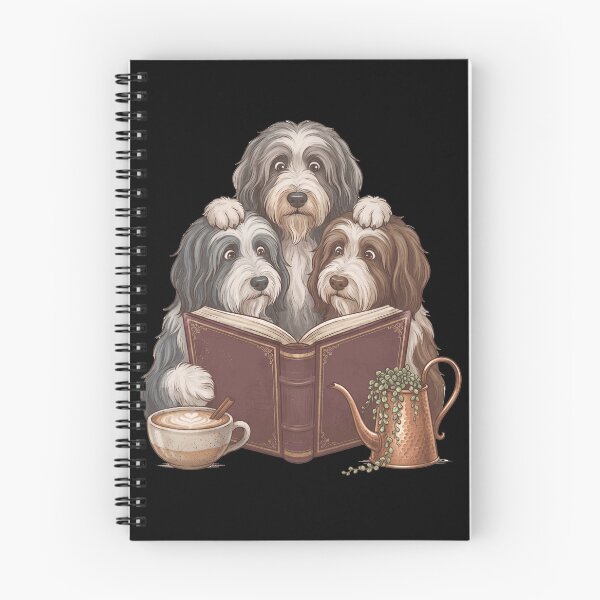 Item preview, Vintage Bearded Collie Reading Book Funny Dog Lover designed and sold by dian-rody-crest.