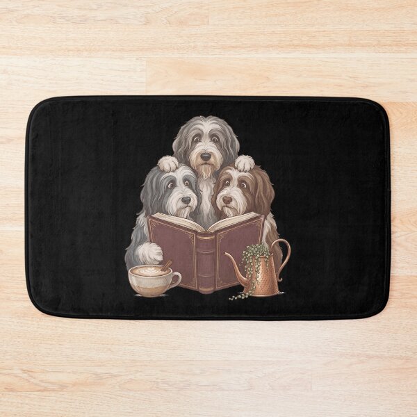 Item preview, Vintage Bearded Collie Reading Book Funny Dog Lover designed and sold by dian-rody-crest.