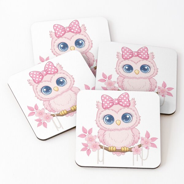 Item preview, Cute Pink Coquette Owl - Sweet & Simple  designed and sold by Mindful56.