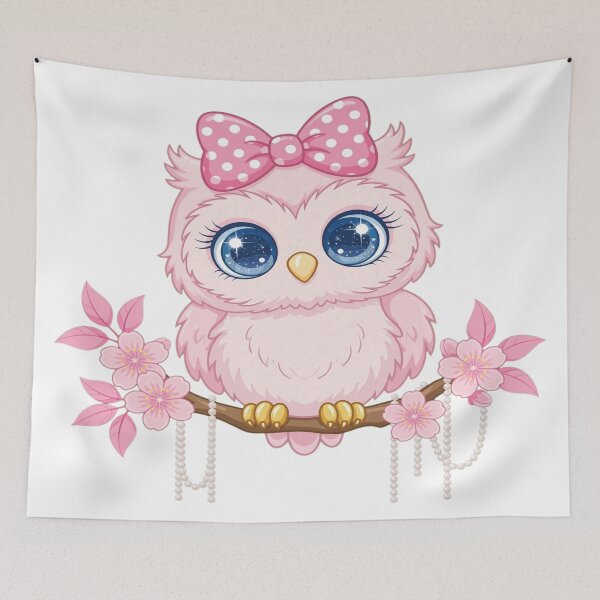Item preview, Cute Pink Coquette Owl - Sweet & Simple  designed and sold by Mindful56.