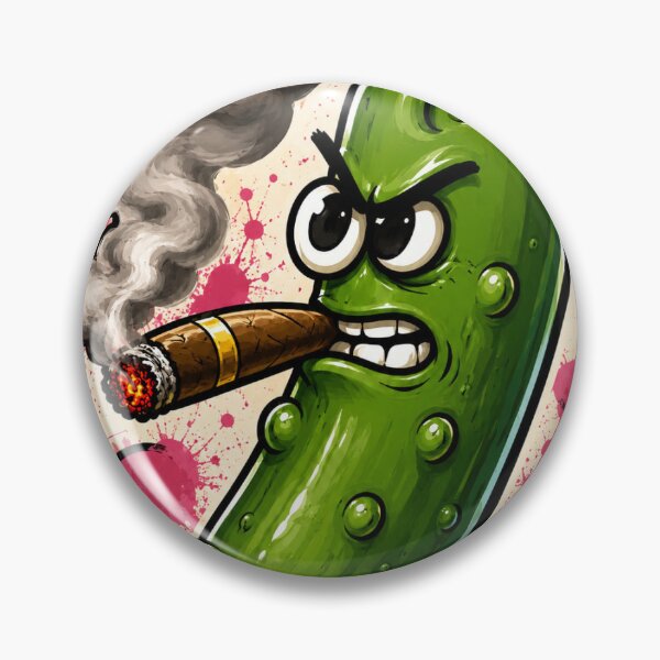 Item preview, Pickle with Attitude – Angry Cigar-Smoking Cartoon designed and sold by Nomad 5868.