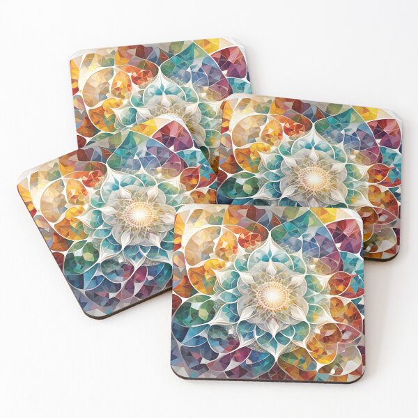 Item preview, Kaleidoscope Bloom – Radiant Geometric Floral Mandala designed and sold by tambanow.