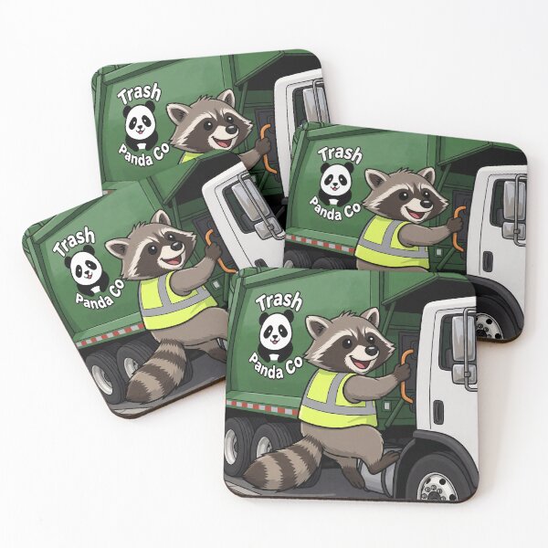 Item preview, Trash Panda Sanitation Worker Raccoon Garbage Truck designed and sold by Mia's Menagerie.